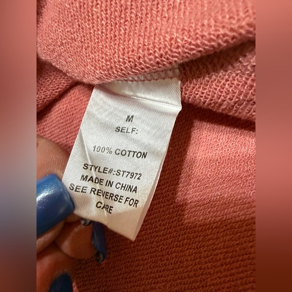 H022 NWT Sage + Fig Top M pp27 Pants L W15 Dusty Pink Bow Lounge Pants Set - Picture 9 of 16